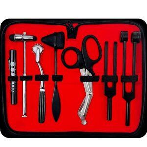 Diagnostics Kit - Percussion Taylor Reflex Hammer- 8 Pieces Set - Full Black